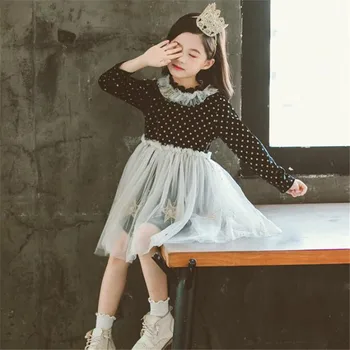 

wholesale girls dots dress children dress kids clothing