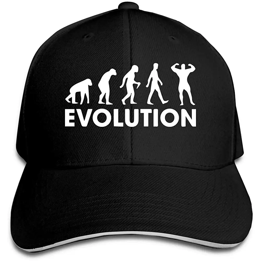 Мужская Женская Эволюция мужчин бодибилдеров шляпа для гольфа бейсбольная кепка