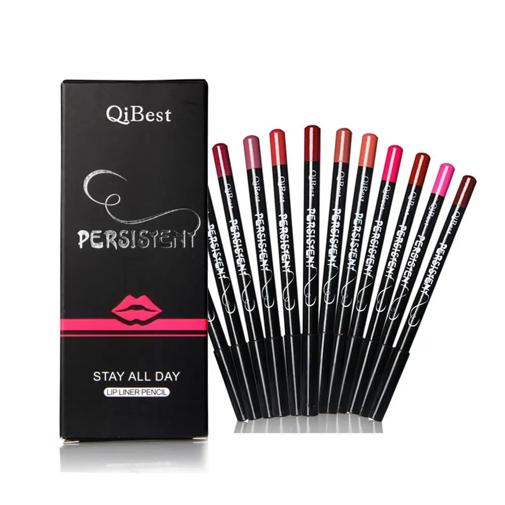 QIBEST 12Colors Lip Liner Lip Makeup Long-lasting Matte Lipliner Pencil Waterproof Moisturizing Lipstick Contour Cosmetics TSLM2 2