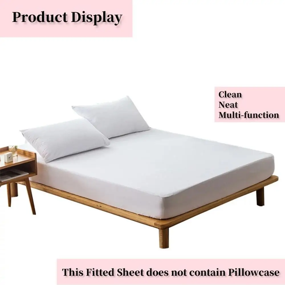 White Waterproof Bed Cover Terry Sheet Matress Cover Twin Double Size Mattress Pad Non-slip Protecter Diaphragm