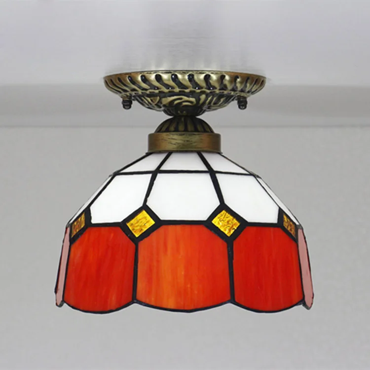 LED Ceiling Lights European Style Retro Bedroom Plafonnier Led Corridor Hall Porch Balcony Mediterranean Simple LED Ceiling Lamp
