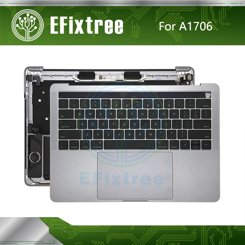 Серый Серебряный Топ чехол C чехол Подставка для рук для Macbook retina 13 ''A1706 Топ чехол с клавиатурой батарея динамик США