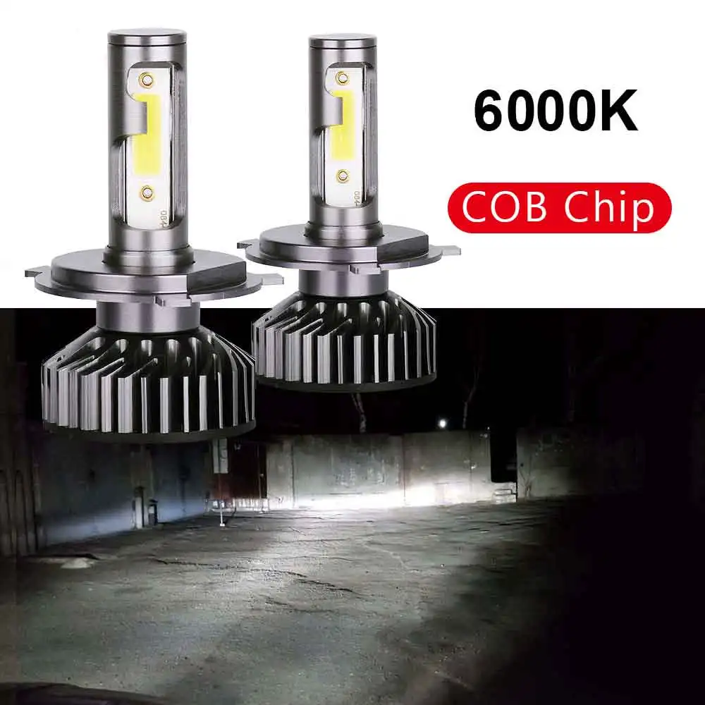 PAUNDUK мини Canbus H4 H7 светодиодный фар автомобиля зэс 4300K 6000K 8000K 12000LM 12V 24V H3 H1 9005 9006 HB4 H11 Автомобильная Противо-Туманная осветительная лампочка - Испускаемый цвет: 6000K