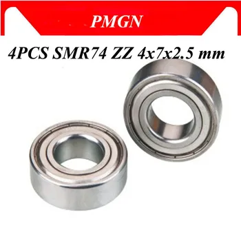 

4PCS ABEC-5 Stainless Steel SMR74ZZ SMR74Z 4*7*2.5 SMR74 ZZ 4x7x2.5 mm shield Miniature High quality deep groove ball bearings