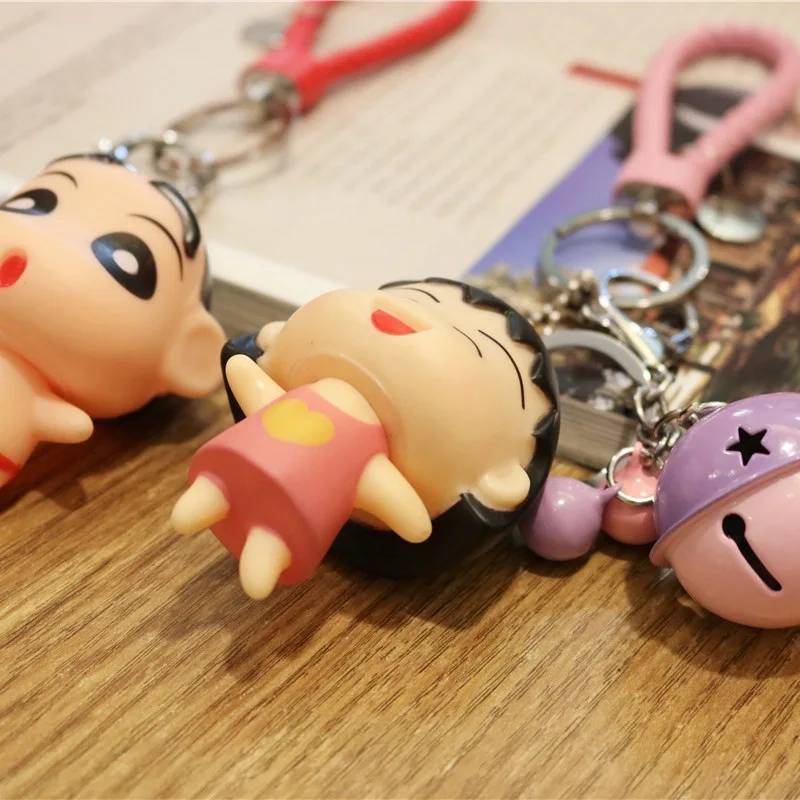 Cartoon Creative Crayon Doll Keychain Small Balls Cute Car Key Chain Bag Men And Women Pendant Ceremony