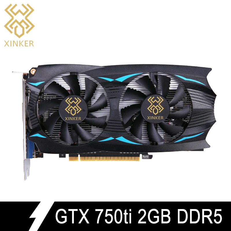 GTX 750TI 2 Гб PCI E GTX750TI 2G 128 бит GDDR5 Express 3 0 PC настольная видеокарта Настольный компьютер