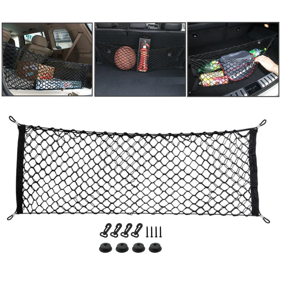 Universal Car Rear Trunk Boot Organizer Pocket Cargo Auto Net Mesh