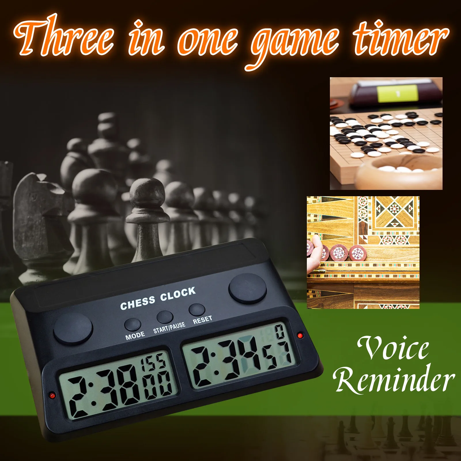 Details about   Chess Timer Clock Portable Clock 1-Go Count Up Down Alarm Timer Competition 
