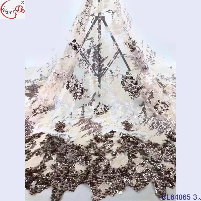Бархатная модная Цветочная дизайнерская кружевная ткань с камнем для вечернего платья выпускного вечера CL64065