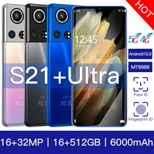 

2021 Global Version Smartphone S21 Ultra 16G 512GB Telephone 48MP Camera Daul SIM Card 6000mAh 4G 5G Mobile Cell Phone