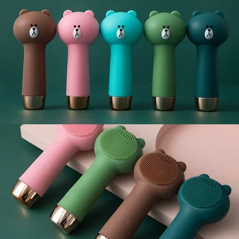 

MINI Bear Clean Brush/clean Face Remove Blackheads Purify Pores Exfoliate Skin Care/facial Rejuvenation Make-up Beauty Equipment