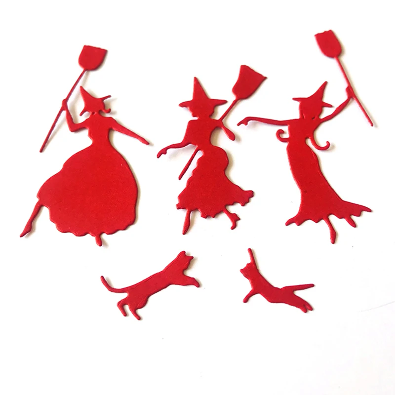 

Halloween dancing witch set Metal Cutting Dies for DIY Scrapbooking Paper Cards Decorative Crafts dies Embossing Die Cuts