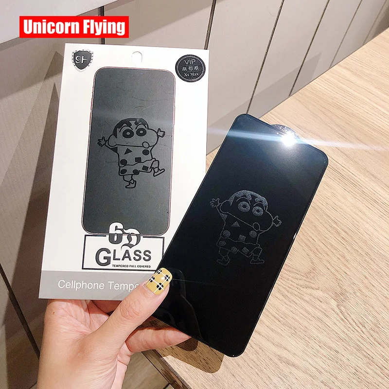 

LinXiang Invisible Pajama Crayon Shinchan Cartoon 6D Tempered Glass Screen Protector For iPhone 6 6s 7 8 Plus X XR XS Max 11 Pro