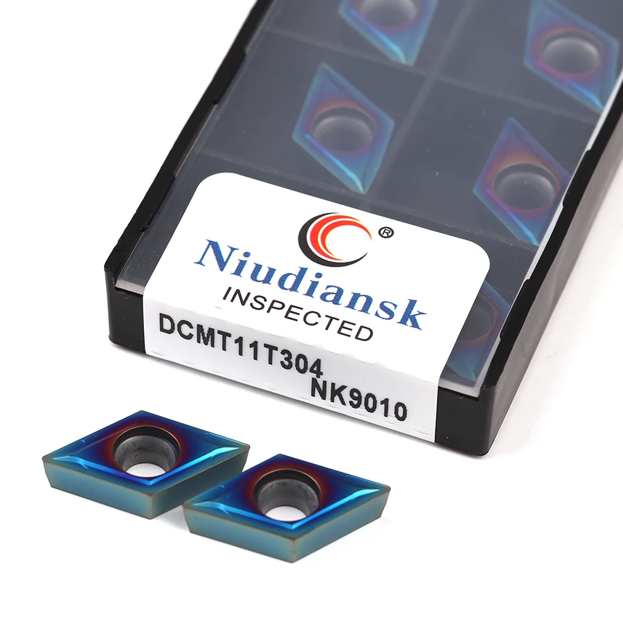 

DCMT11T304 NK9010 DCMT11T308 NK9010 Nano Blue Turning Insert internal turning tool carbide cutting tool CNC lathe cutting blades