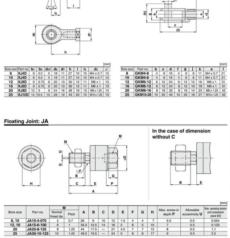 Мини-цилиндр CD85N12-25-B CD85N12-50-B CD85N12-75-B CD85N12-100-B баллоны из нержавеющей стали CD85N серии