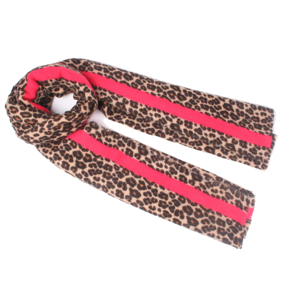 Luxury Brand Winter Scarf Women Warm Leopard Grain Female Cashmere Scarves Long Shawl Wrap Blanket Girls Head Scarves