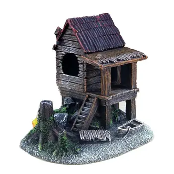 

Aquarium Decoration Retro House Castle Shelter Underwater Landscape Fish Tank Ornament