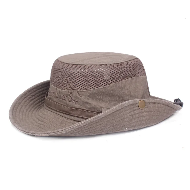 Obling Sombrero de sol para hombre, color caqui y gris, sombrero de pesca  UPF 50, sombrero de pescador de ala ancha, sombrero de safari boonie