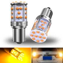 2x7507 bau15s py21w conduziu a lâmpada reversa resistor embutido canbus erro livre nenhum hyper flash 1600lm laranja p21w wy21w lâmpada