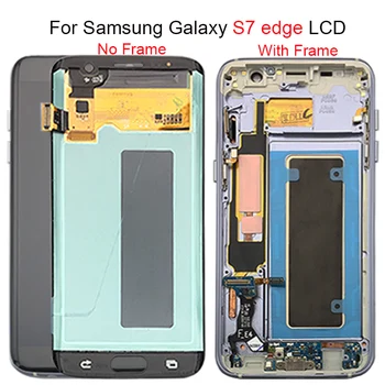 

Black Gold SUPER AMOLED 5.5'' Replacement for SAMSUNG Galaxy S7 edge G935 G935F LCD Display Digitizer Assembly With Frame