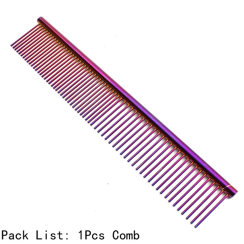 Уход за щенком гребень грумер для собаки из нержавеющей/алюминиевой грумер расчески для домашних животных щетка для волос кошка собака гребни для ухода за шерстью животных уход за волосами собаки C6704 - Цвет: C6703 Zi 1Pcs