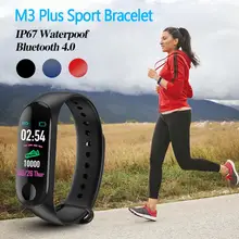 M3 Plus Смарт Bluetooth спортивный браслет Смарт-браслет часы браслет Здоровый трекер кровяное давление HeartRate