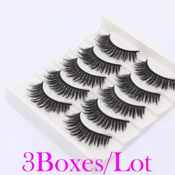 

15 Pairs Wispy Multilayer False Eyelashes Faux Mink Hair Fluffy Crisscross Long Resuable Eyelash Extension Lashes