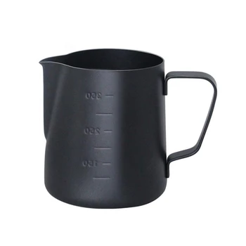 

350Ml Stainless Steel Milk Frothing Jug Latte Espresso Black Coating Non-Stick Pitcher Easy Cleaning Cup Container