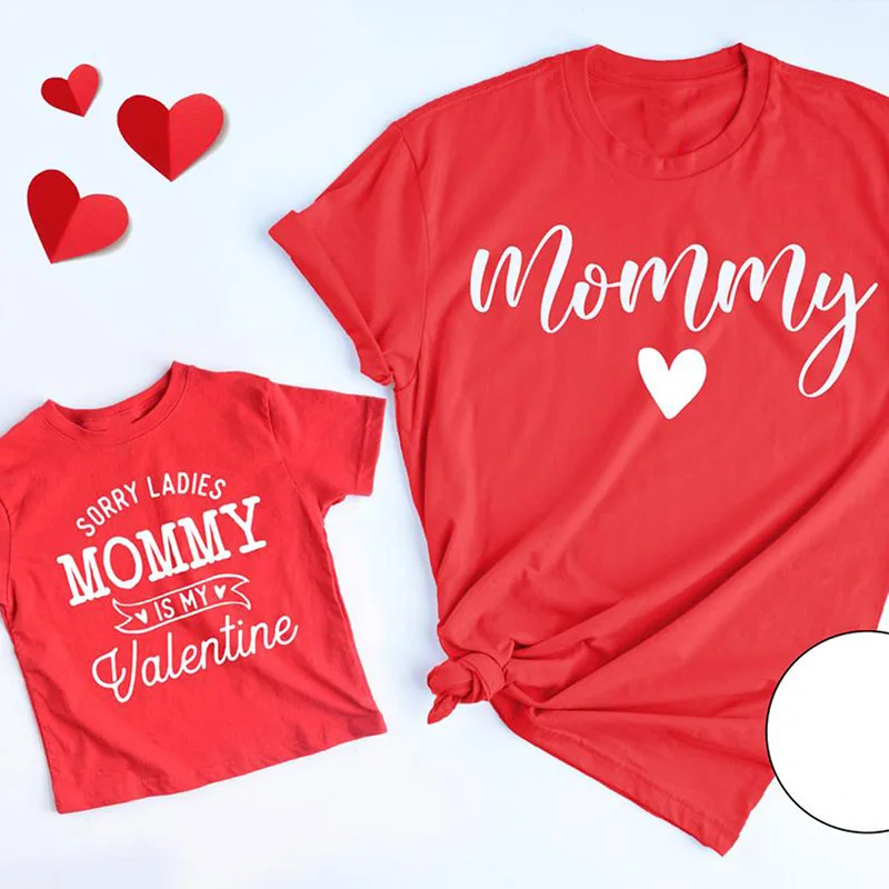 Valentines day mommy and me shirts Clearance
