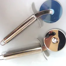 1 шт. Нержавеющая сталь один ролик пиццы Ножи круглый колесная пицца тесак нож для выпечки, для рубки теста щипцы Кухня гаджет инструменты для выпечки