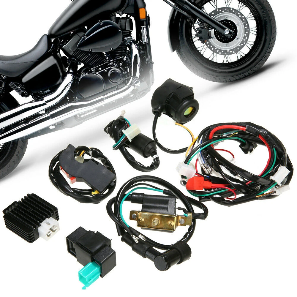 Electric Wiring Harness CDI Coil Assembly Motorcycle ignition device for 50-110CC ATV Quad Dirt Bike Dune Buggy | Автомобили и
