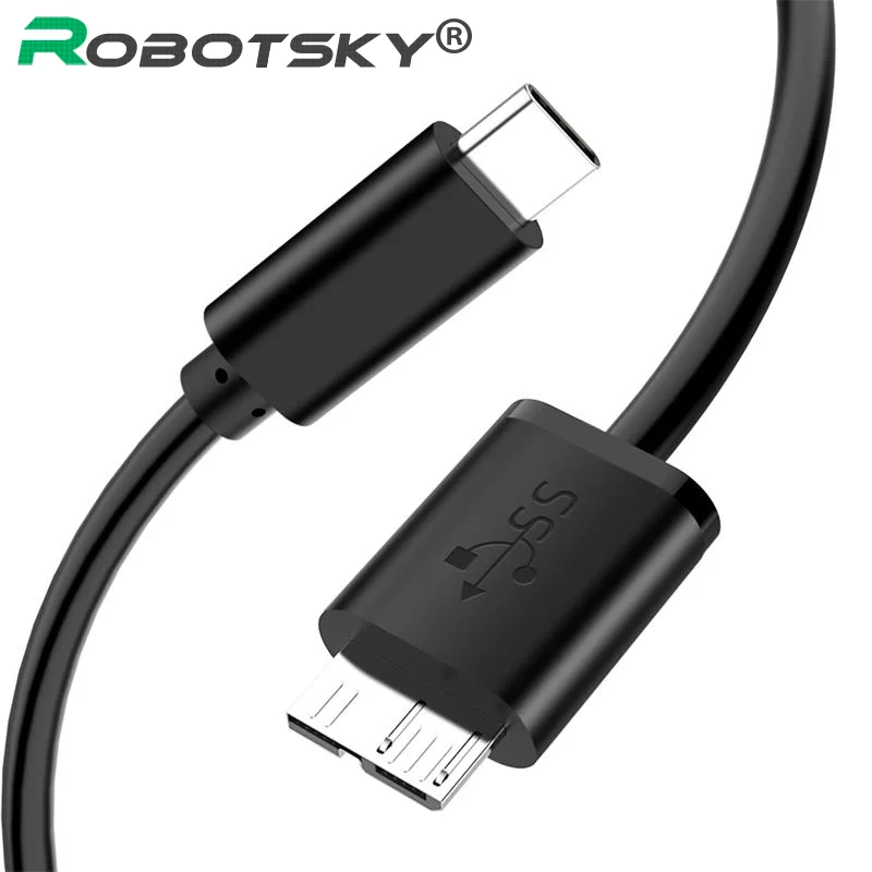 

Type-C to USB-B Cable Male To Micro B Male 0.5m/1m Connector USB3.0 Data Charging Cable For Hard Drive Computer Smartphone