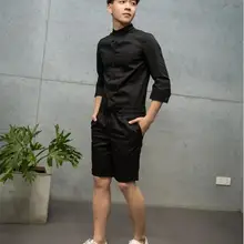 Сезон: весна-лето прилив мужские семиточечные рукава модные повседневное цельное платье для девочек, комбинезоны для девочек Комбинезон Шорты стилист тонкий костюм