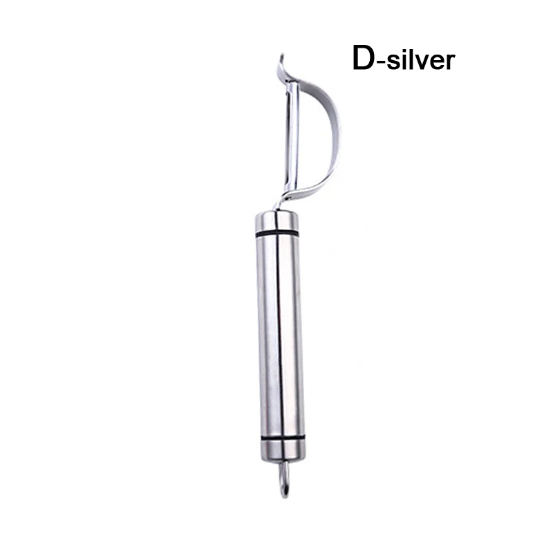 D-silver Многофункциональный кухонный скребок для фруктов, овощей, картофеля, для удаления кожи, яблоко, Овощечистка, высокое качество, бытовой нож для очистки огурец - Цвет: D-silver