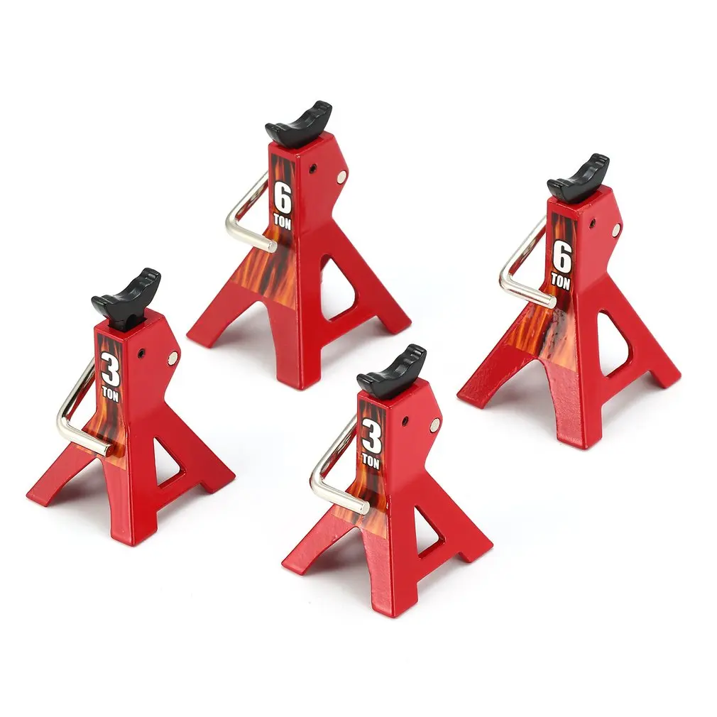 

2Pcs 3/6 Ton Scale Metal Height Adjustable Jack Stand Repairing Tools for 1/10 Crawler RC Car Axial SCX10 TAMIYA CC01 D90 D110