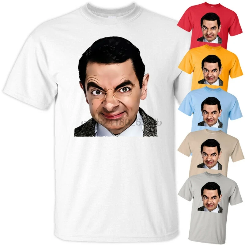 Mr. Bean V4 Аткинсона ТВ серии Футболка (WHITEYELLOW) все размеры S-5XL | Мужская одежда