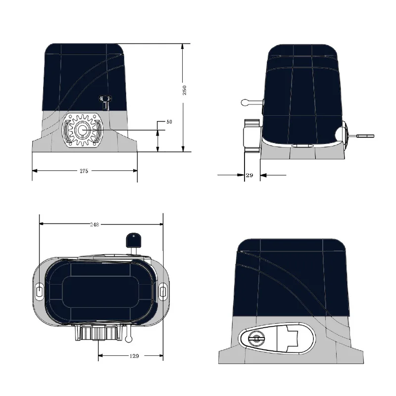 DC24V 500 кг ведомая передача Автоматическая раздвижной механизм двери открывалка с 4 м стальная рама 1 вспышка 1 пара фотоэлементов