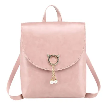 

Women Mini Backpack PU Leather Shoulder Bag For Teenage Girls Kids Multi-Function Small Bagpack Female Ladies School Backpack
