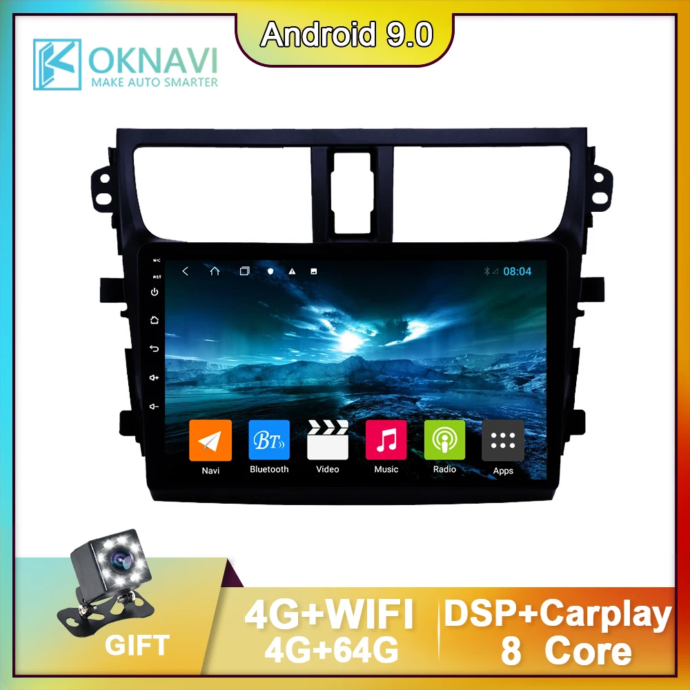 

For Suzuki Celerio 2015-2018 2 Din IPS 2.5D Touch Screen Car Radio Android 9.0 Multimedia Stereo Player GPS Navigation 4G+WiFi