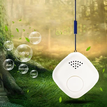 

2Pcs Wearable Air Purifier Cleaner Portable Negative Ion Air Fresher Remove Formaldehyde PM2.5 Smoke For Car / Home