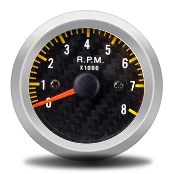 

0-8000 RPM Tacho Gauge with Gauge Pod Holder Cup Tachometer 52MM Gauge for Diesel Vehicles 12V Car Tachometer 4/6/8 Cylinder