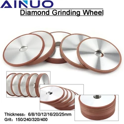 150mm paralelo diamante rebolo abrasivo rebolo moagem círculo tungstênio aço fresa ferramenta 6 25mm