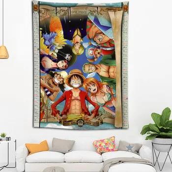 

Hot Sale Custom Anime One Piece Printed Tapestry Background Decorative Tapestry Various Sizes Wall Hanging Decor