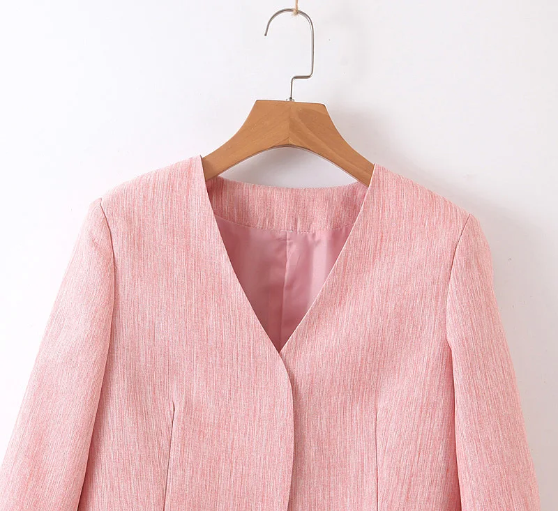 

F1222-Western Style WOMEN'S Dress 2019 Summer New Style Fashion Elegant-Style V-neck Cardigan Suit Jacket Women's