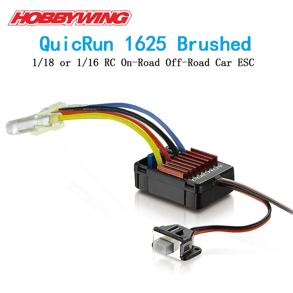 Hobbywing quirun 1625 пик 1/18 а матовый ESC 6 в/1 BEC для 1/16 внедорожника автомобиля лодки танка |