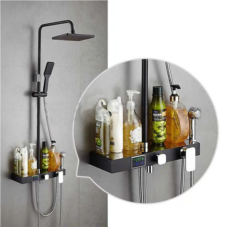 1 Набор цифровой смеситель для душа с температурным дисплеем | Обустройство дома