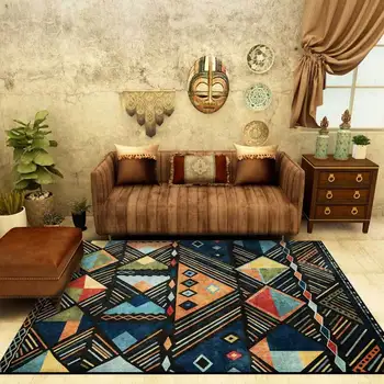 

Bohemia Morocco living room big size carpet Bedroom bedside rug bathroom plush door mat customize bedroom printing floor mat