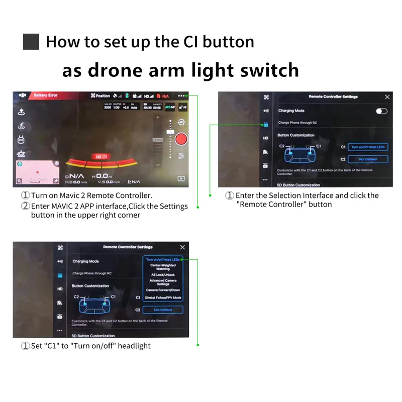 Remote control Parabolic airdrop Servo Switch Air parabolic For DJI mavic 2 pro / zoom drone Accessories