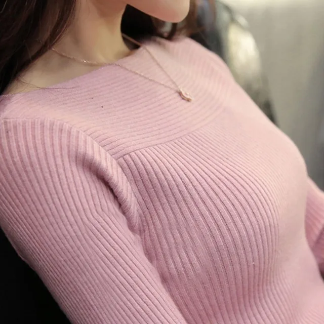 Женский вязанный свитер белый с длинным руковом 5