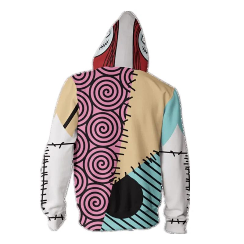 Jack Skellington Hoodie The Nightmare Before Christmas Sweatshirt Jacket Fashion Autumn Spring Pullovers Halloween Tracksuit